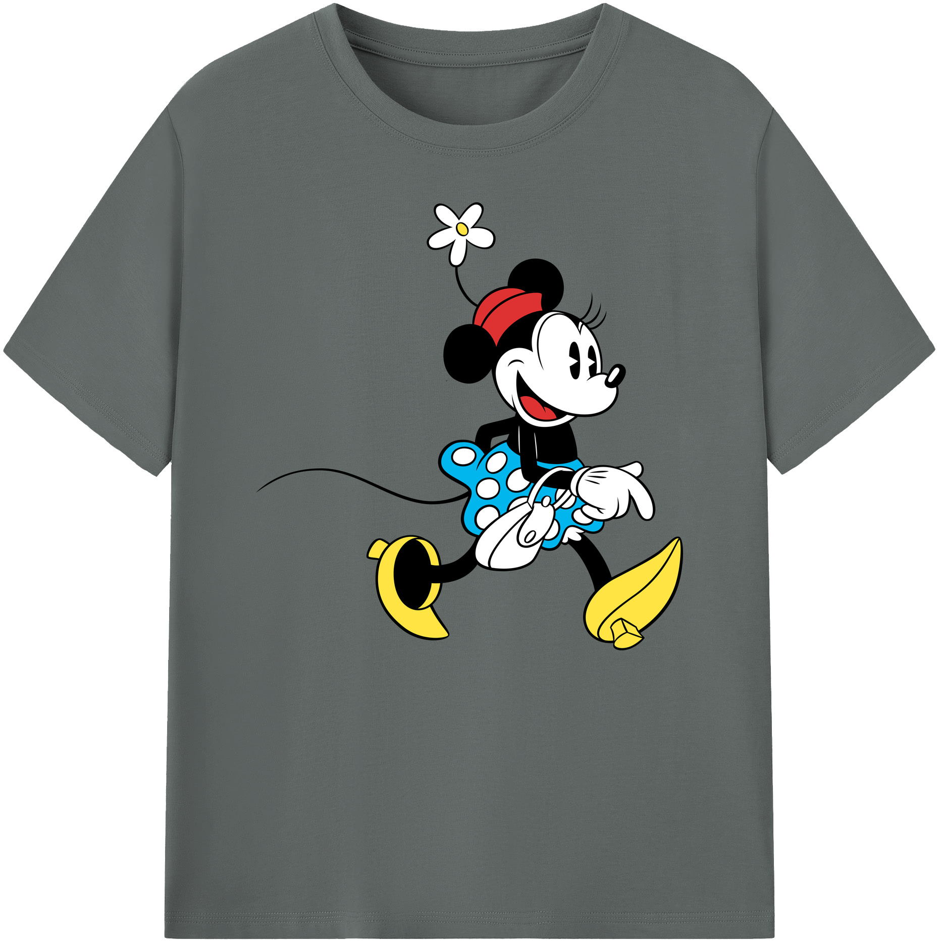 ミッキーマウス Mickey Mouse 綿100％ メンズ半袖Tシャツ｜肌触りやわらか＆通気性